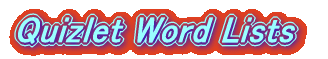 Quizlet Word Lists