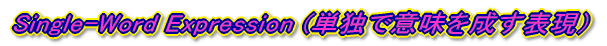 Single-Word Expression (�P�ƂňӖ��𐬂��\���j