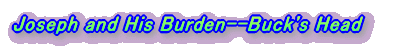 Joseph and His Burden--Buck's Head 