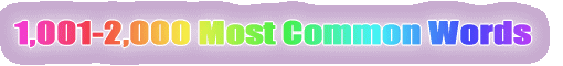 1,001-2,000 Most Common Words