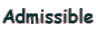Admissible